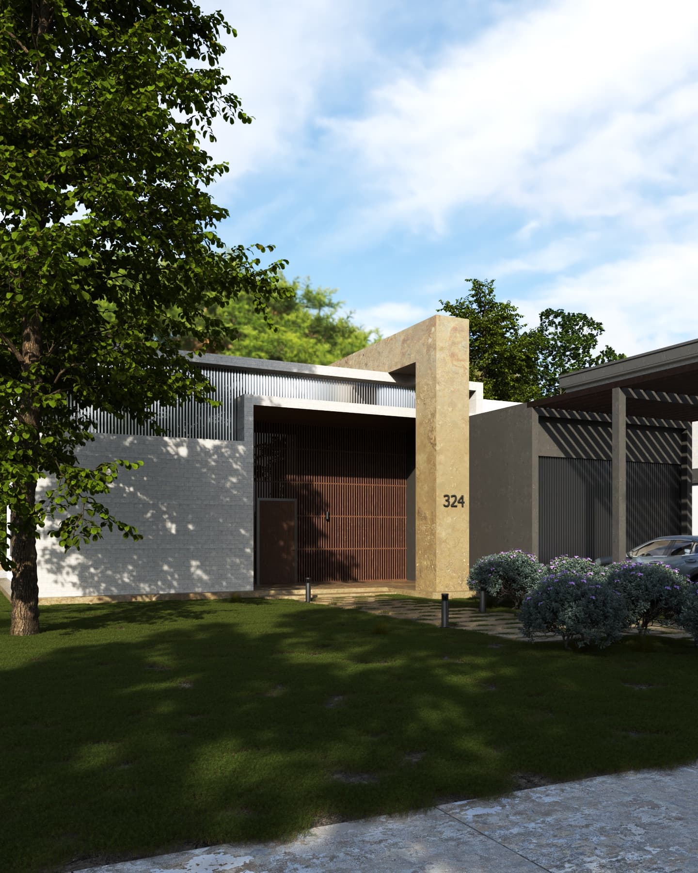 Entry facade render